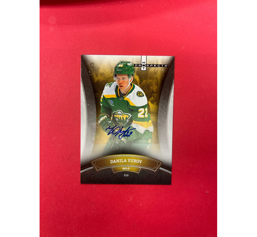 2025 UPPER DECK THE NATIONAL DANILA YUROV HOT PROSPECTS AUTO /25