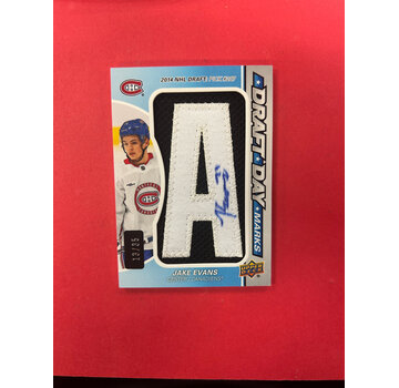 UPPER DECK 2019-20 SP GAME USED JAKE EVANS DRAFT DAY MARKS /35