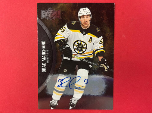 UPPER DECK 2020-21 SKYBOX METAL UNIVERSE BRAD MARCHAND AUTO