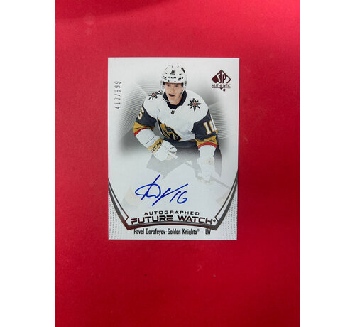 UPPER DECK 2021-22 SP AUTHENTIC PAVEL DOROFEYEV FUTURE WATCH AUTOGRAPH /999