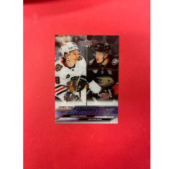 UPPER DECK 2023-24 UPPER DECK SERIES 2 BEDARD/CARLSSON CLEAR CUT YOUNG GUNS CHECKLIST