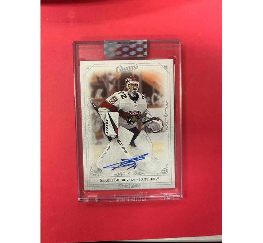 2020-21 UPPER DECK CLEAR CUT SERGEI BOBROVSKY CHAMPS AUTOGRAPH