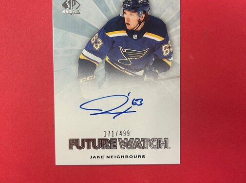 UPPER DECK 2021-22 SP AUTHENTIC JAKE NEIGHBOURS RETRO FUTURE WATCH AUTOGRAPH