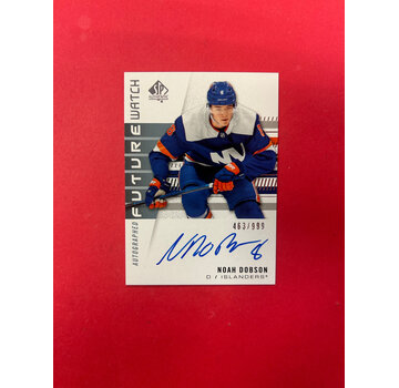UPPER DECK 2019-20 SP AUTHENTICS NOAH DOBSON FUTURE WATCH AUTOGRAPH /999