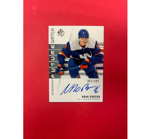UPPER DECK 2019-20 SP AUTHENTICS NOAH DOBSON FUTURE WATCH AUTOGRAPH /999