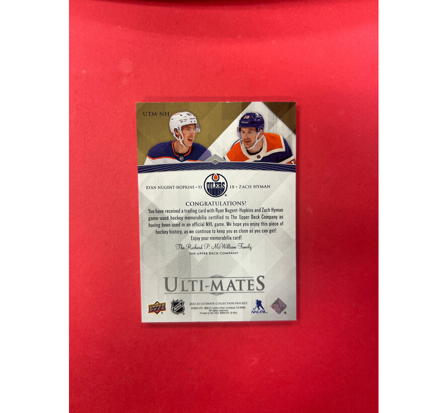 2023-24 UPPER DECK ULTIMATE HOPKINS/HYMAN DUAL PATCH /49