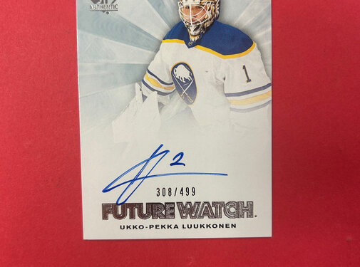 UPPER DECK 2021-22 SP AUTHENTIC UKKO-PEKKA LUUKONEN RETRO FUTURE WATCH AUTO /499