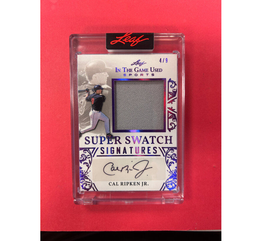 2020 LEAF IN THE GAME USED SPORTS CAL RIPKEN JR SUPER SWATCH SIGNATURES /9