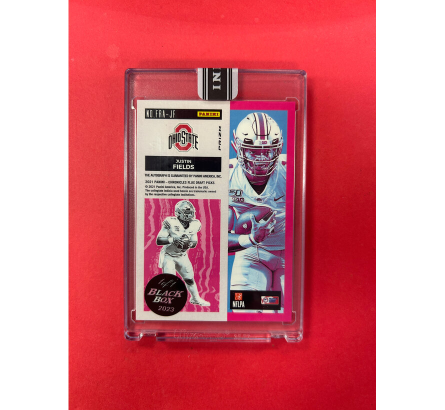 2021 PANINI CHRONICLES JUSTIN FIELDS AUTOGRAPH BLACK BOX 1/1