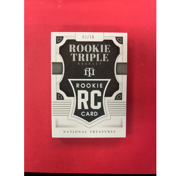 PANINI 2022 PANINI NATIONAL TREASURES ROOKIE TRIPLE BOOKLET /10