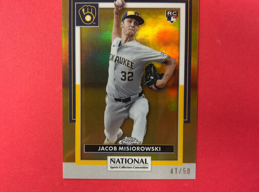 TOPPS 2025 TOPPS THE NATIONAL JACOB MISIOROWSKI GOLD /50