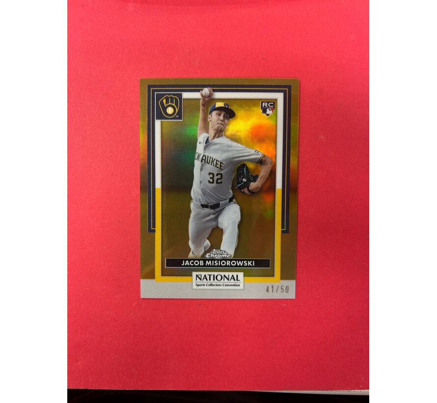 2025 TOPPS THE NATIONAL JACOB MISIOROWSKI GOLD /50
