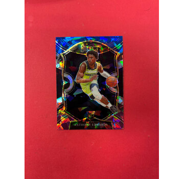 UPPER DECK 2021 PANINI SELECT ANTHONY EDWARDS SELECT BLUE PURPLE CRACKED ICE