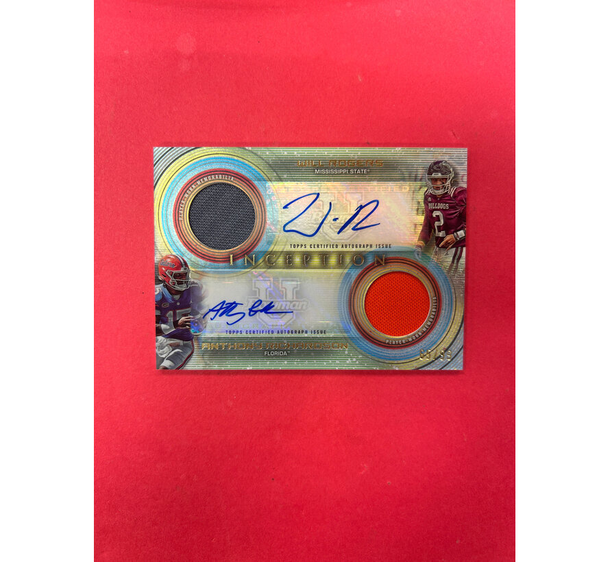 2022-23 BOWMAN U INCEPTION WILL ROGERS/RICHARDSON DUAL AUTO PATCH /99