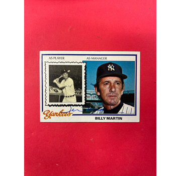 TOPPS 1979 TOPPS BILLY MARTIN IN PERSON AUTO
