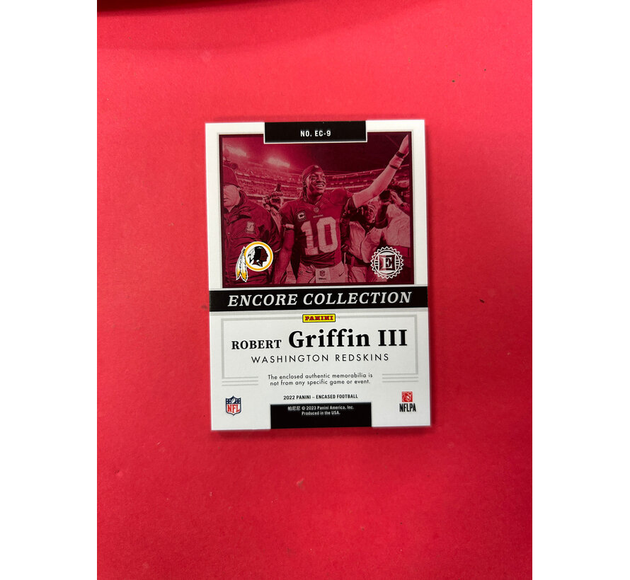 2022 PANINI CHRONICLES ROBERT GRIFFIN ENCORE COLLECTION NIKE PATCH /9