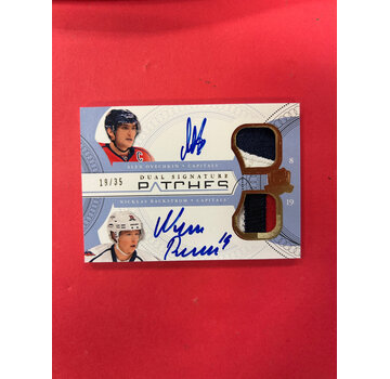 UPPER DECK 2011-12 UPPER DECK THE CUP OVECHKIN/BACKSTROM DUAL SIGNATURE PATCHES 19/35