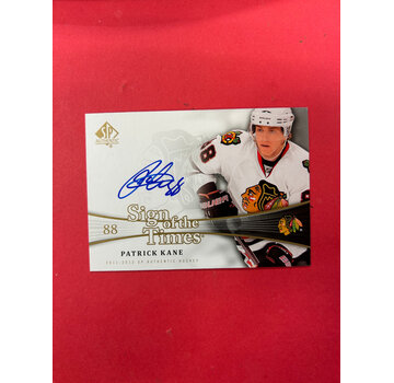 UPPER DECK 2011-12 SP AUTHENTIC PATRICK KANE SIGN OF THE TIMES