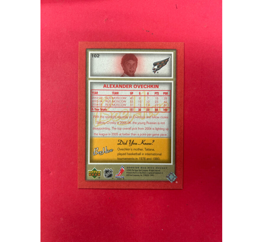 2005-06 BEEHIVE ALEXANDER OVECHKIN RED BORDER