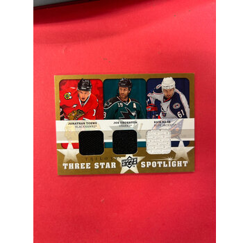 UPPER DECK 2008-09 UPPER DECK TRILOGY TOEWS/THORNTON/NASH THREE STAR SPOTLIGHT JERSEY
