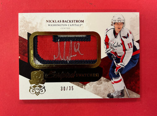 UPPER DECK 2010-11 UPPER DECK THE CUP NICKLAS BACKSTROM SCRIPTED SWATCHES