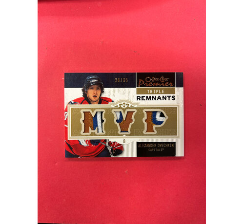 UPPER DECK 2008-09 O-PEE-CHEE PREMIER ALEXANDER OVECHKIN TRIPLE REMNANTS MVP PATCHES /35
