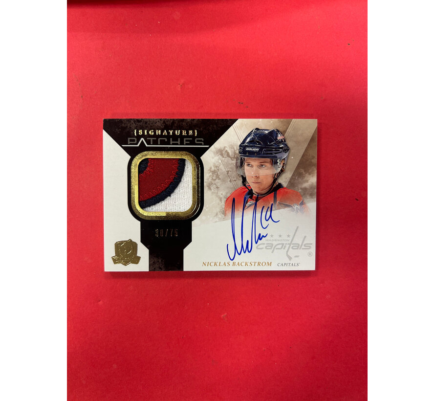 2010-11 UPPER DECK THE CUP NICKLAS BACKSTROM SIGNATURE PATCHES /75