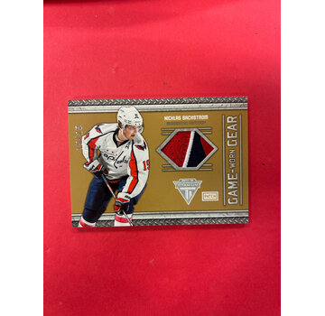 PANINI 2011-12 PANINI TITANIUM NICKLAS BACKSTROM GAME WORN GEAR PATCH /25