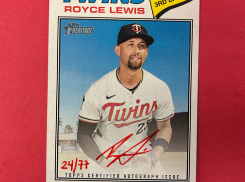 TOPPS 2026 TOPPS HERITAGE ROYCE LEWIS RED INK AUTOGRAPH /77