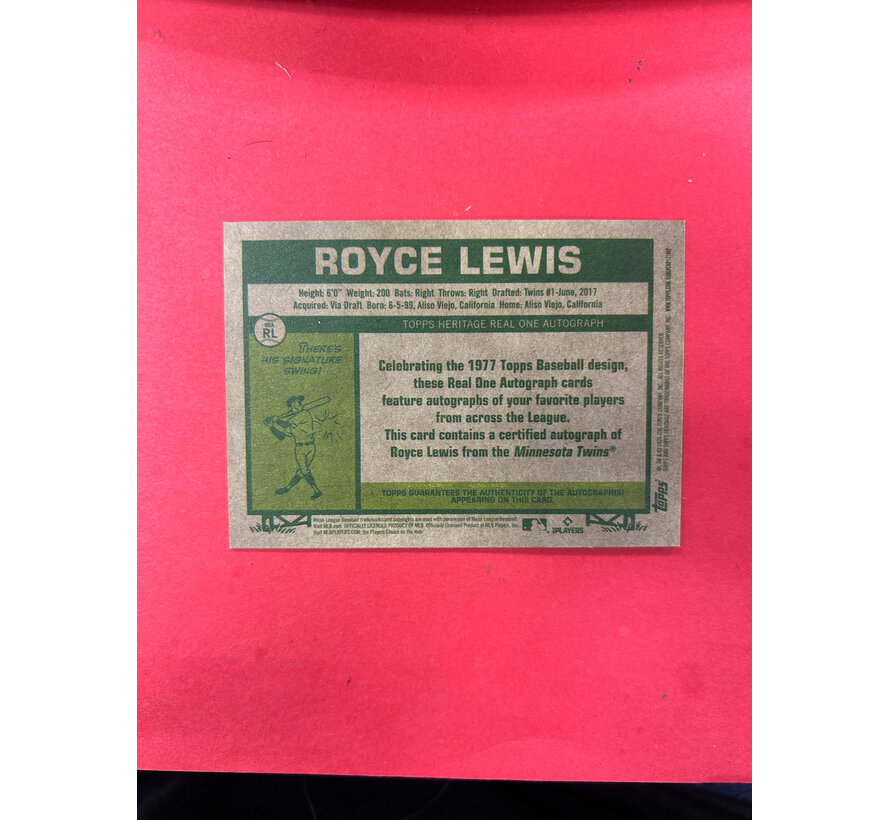 2026 TOPPS HERITAGE ROYCE LEWIS RED INK AUTOGRAPH /77