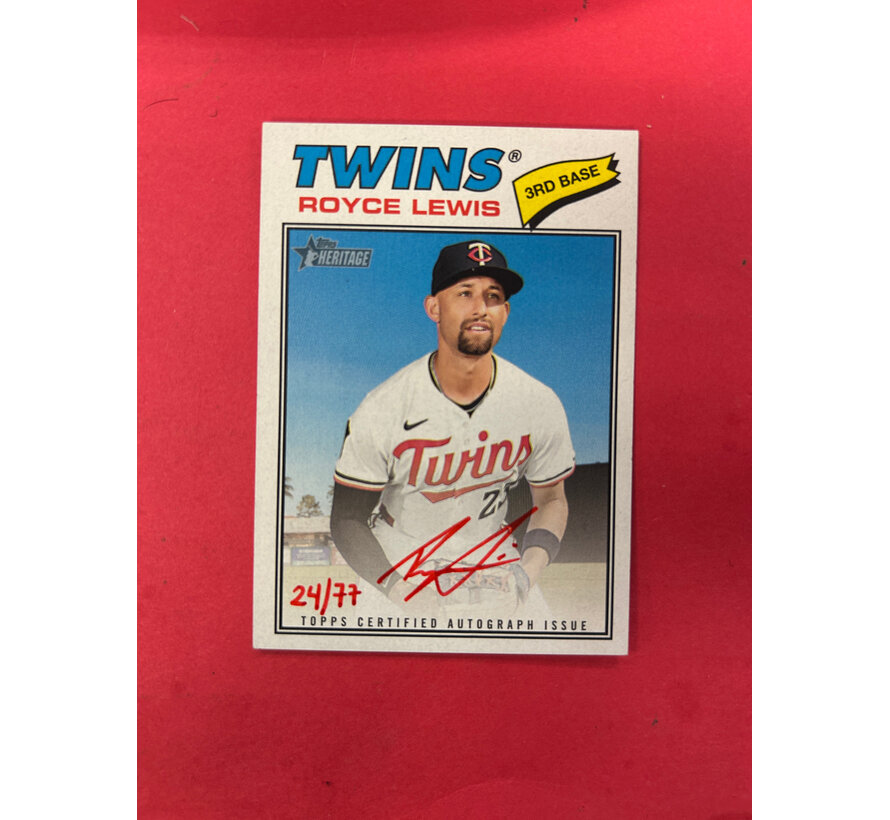 2026 TOPPS HERITAGE ROYCE LEWIS RED INK AUTOGRAPH /77