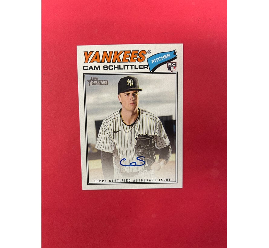 2026 TOPPS HERITAGE CAM SCHLITTLER ON CARD AUTOGRAPH ROOKIE