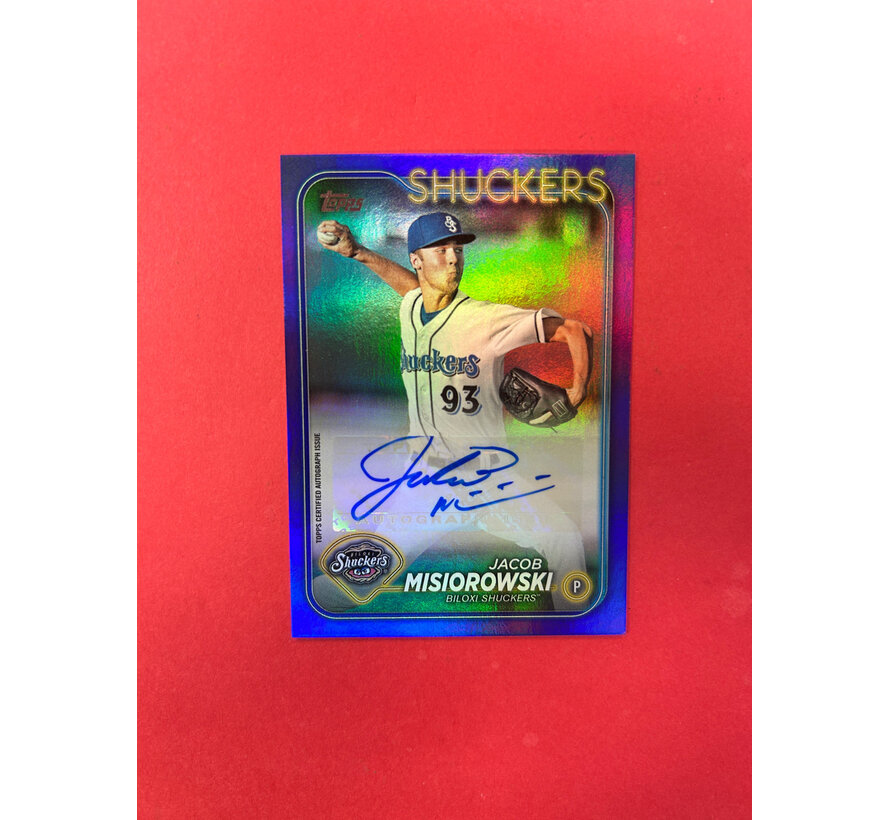 2024 TOPPS JACOB MISIOROWSKI ROOKIE AUTOGRAPH PURPLE /299