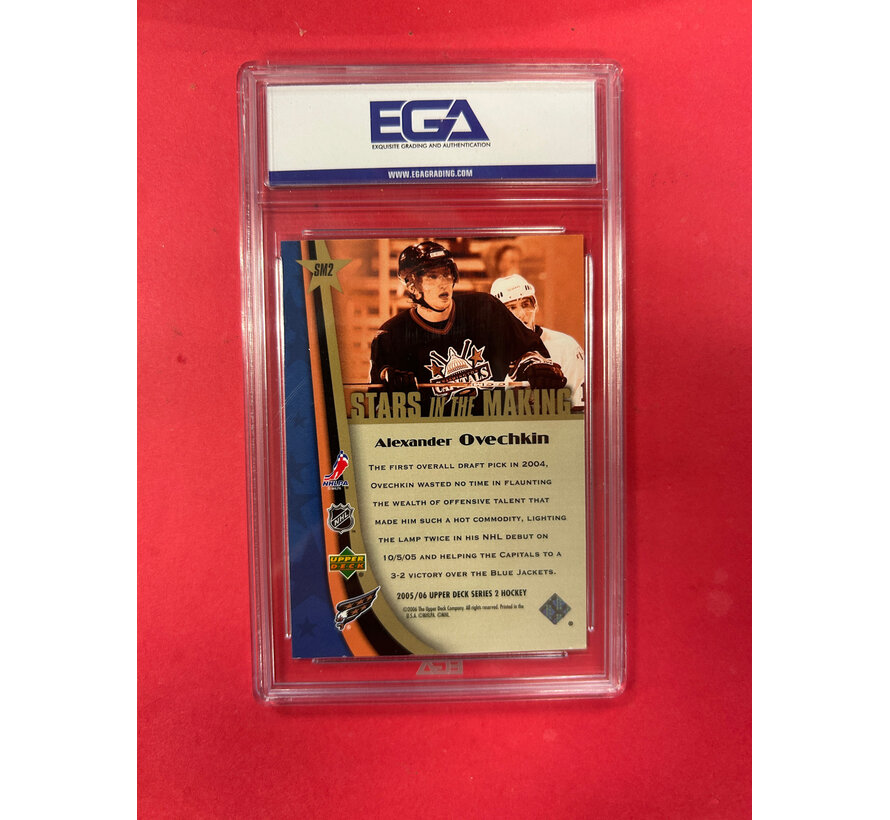2005-06 UPPER DECK ALEXANDER OVECHKIN STARS IN THE MAKING EGA GRADED 9.5