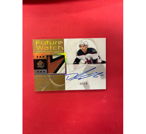 UPPER DECK 2022-23 SP AUTHENTIC DYLAN GUENTHER FUTURE WATCH AUTO PATCH RETRO /50