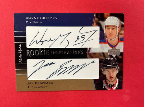 UPPER DECK 2003 UPPER DECK ROOKIE UPDATE GRETZKY/SPEZZA ROOKIE INSIRPIATIONS AUTOGRAPH