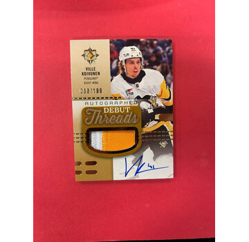 UPPER DECK 2025-26 UPPER DECK ULTIMATE VILLE KOIVUNEN AUTOGRAPHED DEBUT THREADS /199