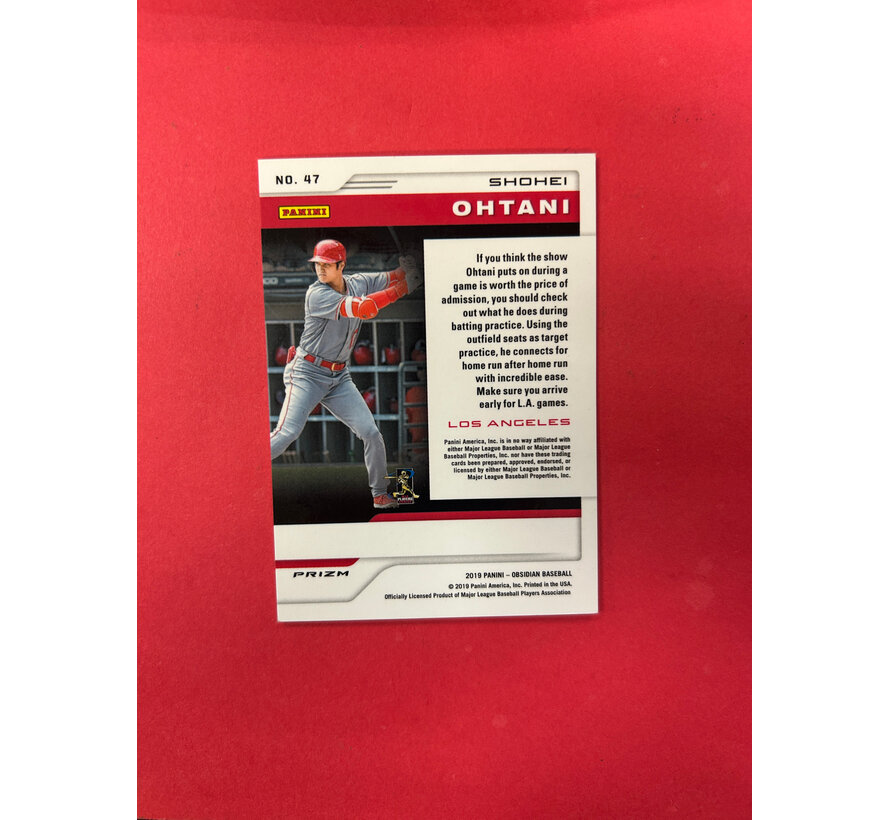 2019 PANINI OBSIDIAN SHOHEI OHTANI SILVER