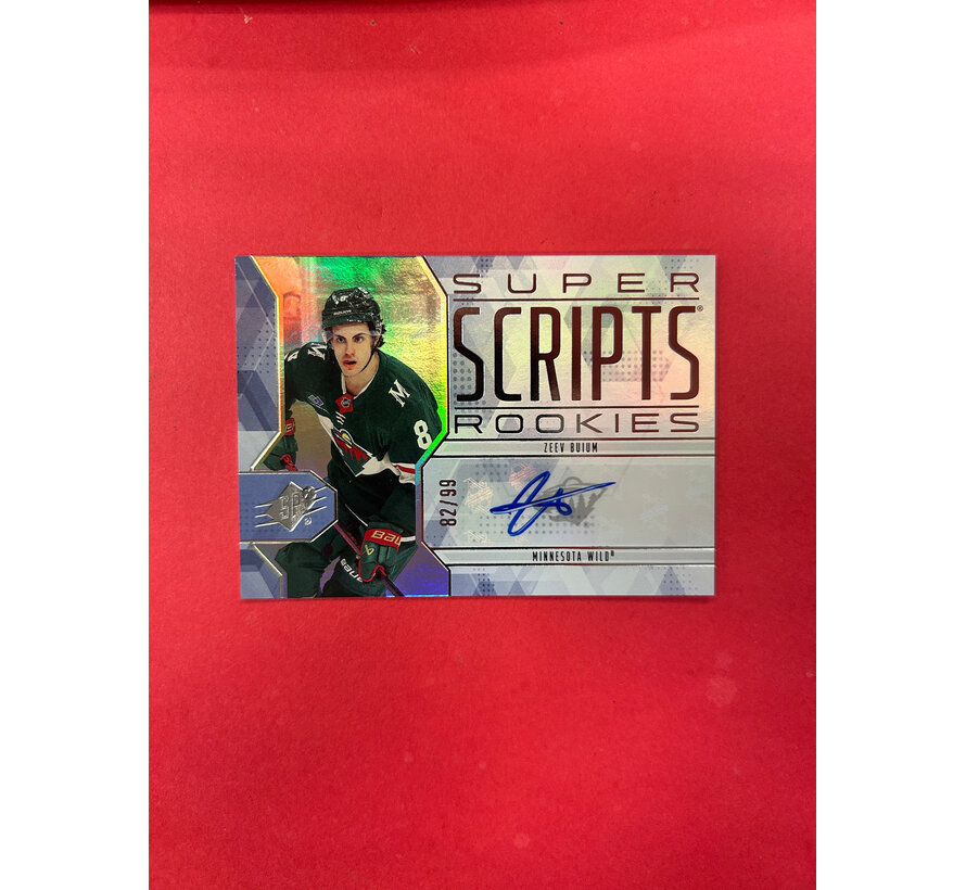 2025-26 UPPER DECK SPX ZEEV BUIUM SUPER SCRIPTS ROOKIE SILVER /99