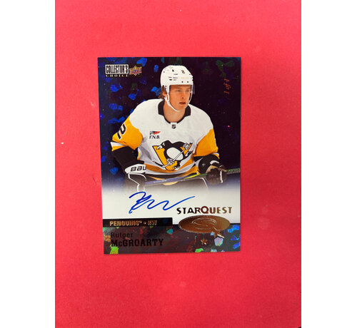UPPER DECK 2024-25 UPPER DECK CLEAR CUT RUTGER MCGROARTY STARQUEST ROOKIE AUTO 1/1
