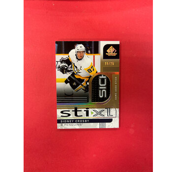UPPER DECK 2022-23 SP GAME USED SIDNEY CROSBY STIXL GAME USED STICK /25