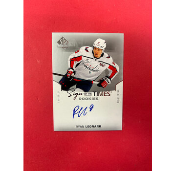 UPPER DECK 2025-26 SP AUTHENTIC RYAN LEONARD SIGN OF THE TIMES ROOKIES