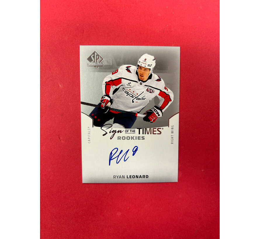 2025-26 SP AUTHENTIC RYAN LEONARD SIGN OF THE TIMES ROOKIES
