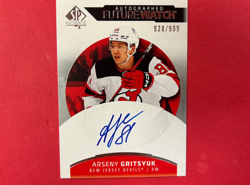 UPPER DECK 2025-26 SP AUTHENTIC ARSENY GRITSYUK FUTURE WATCH AUTOGRAPH /999