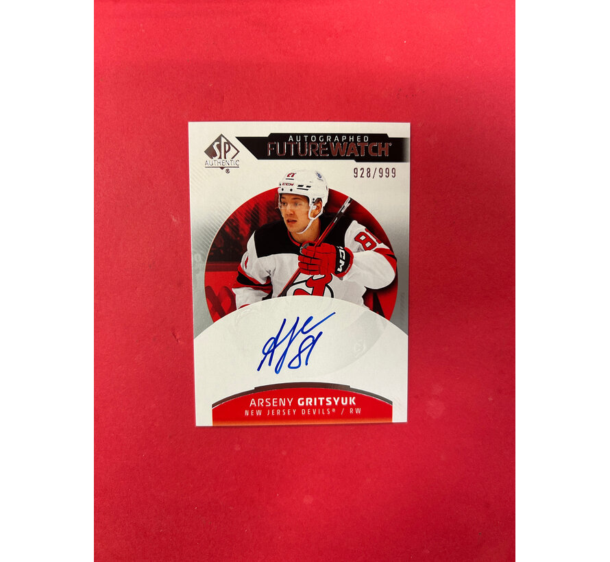 2025-26 SP AUTHENTIC ARSENY GRITSYUK FUTURE WATCH AUTOGRAPH /999