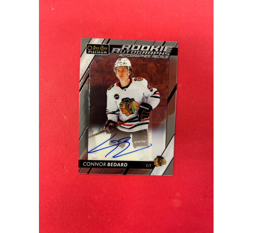 UPPER DECK 2023-24 OPC PLATINUM CONNOR BEDARD MARQUEE ROOKIES AUTO