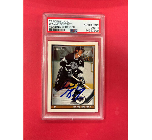 O-PEE-CHEE 1991 OPC WAYNE GRETZKY AUTOGRAPHED PSA AUTHENTIC AUTO