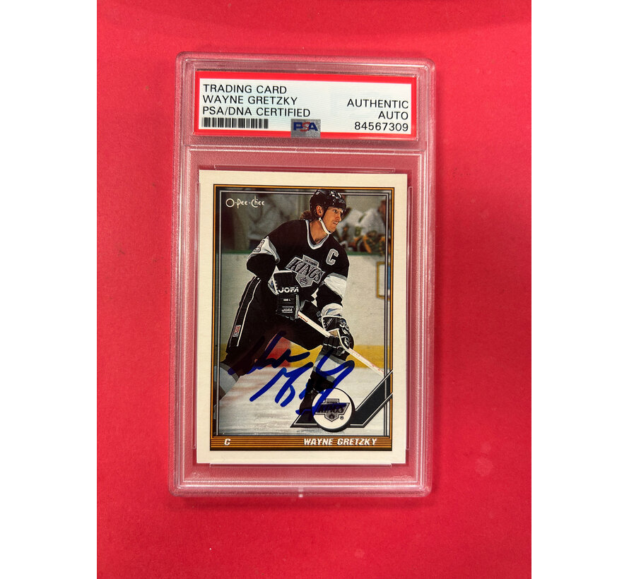 1991 OPC WAYNE GRETZKY AUTOGRAPHED PSA AUTHENTIC AUTO