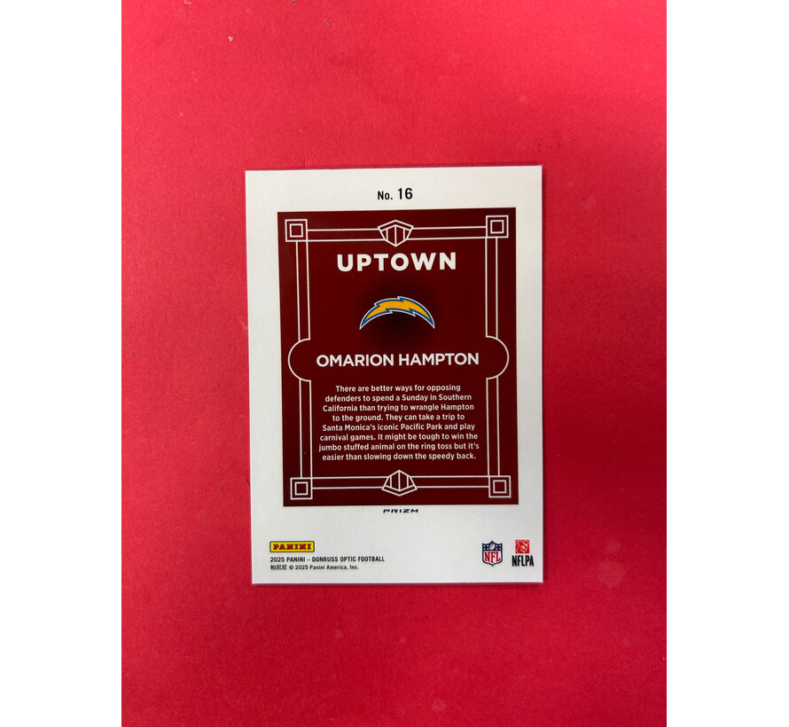 2025 PANINI OPTIC OMARION HAMPTON UPTOWN