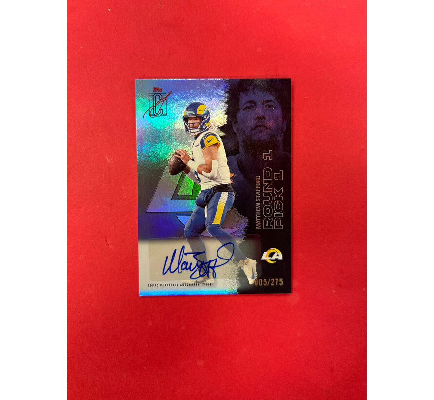 2025 TOPPS MATTHEW STAFFORD SIGNATURE CLASS AUTO /275